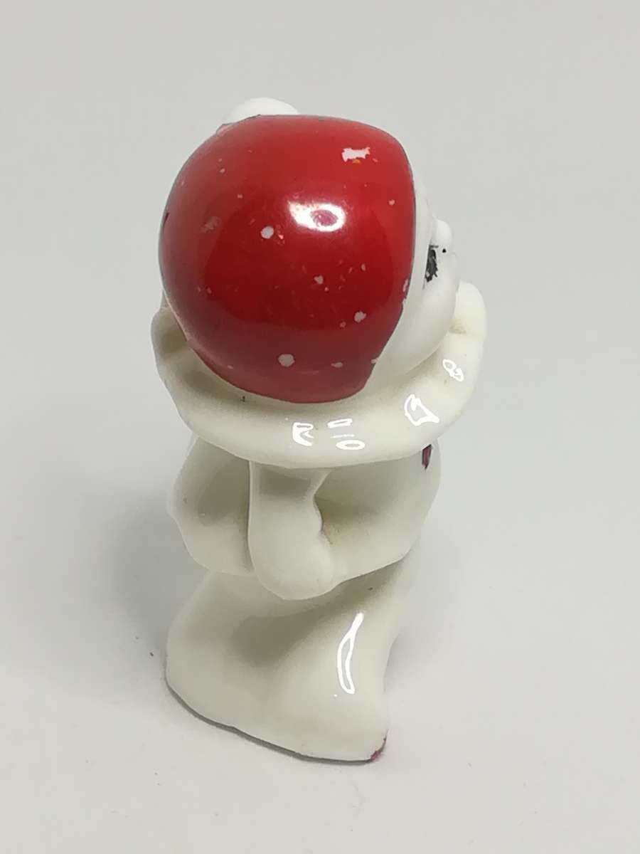 Small Ceramic White & Red Christmas Doll