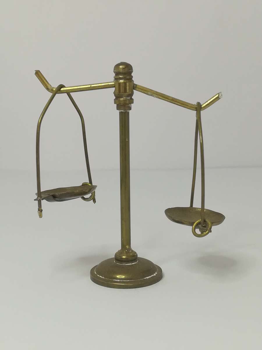 Miniature Antique Scale Brass (for Printer's Tray/Dollhouse)