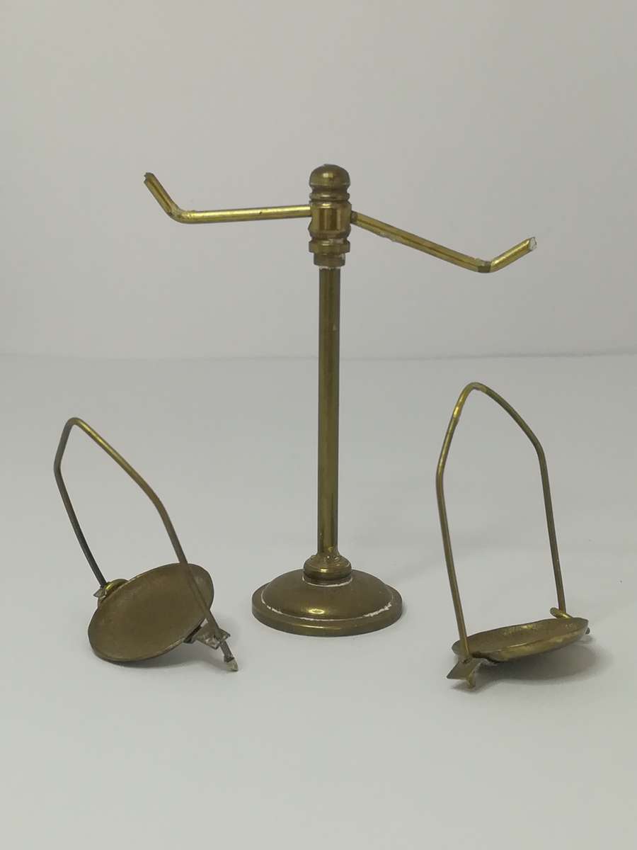 Miniature Antique Scale Brass (for Printer's Tray/Dollhouse)