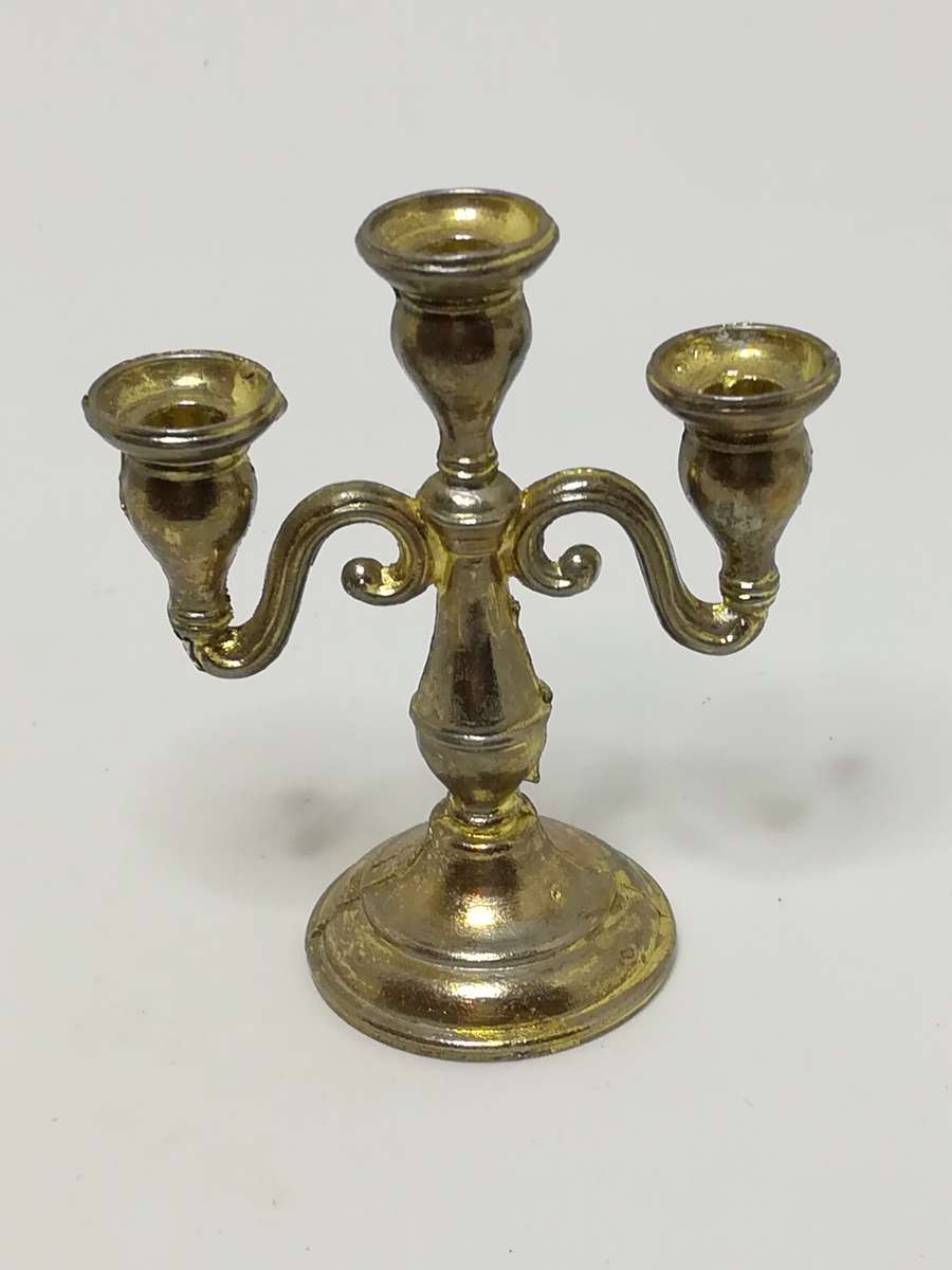 Brass Candle Holder with Engraving Detail