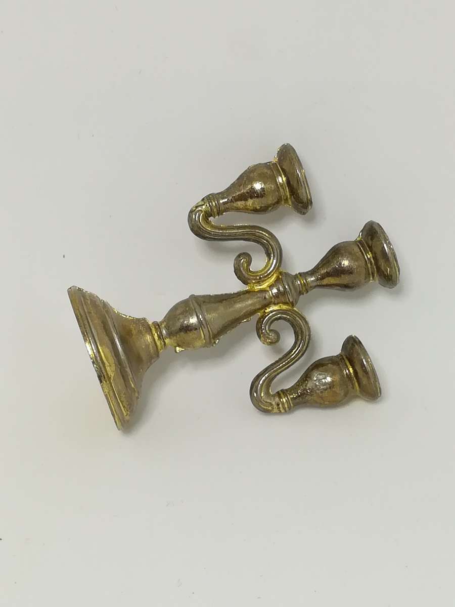 Brass Candle Holder with Engraving Detail