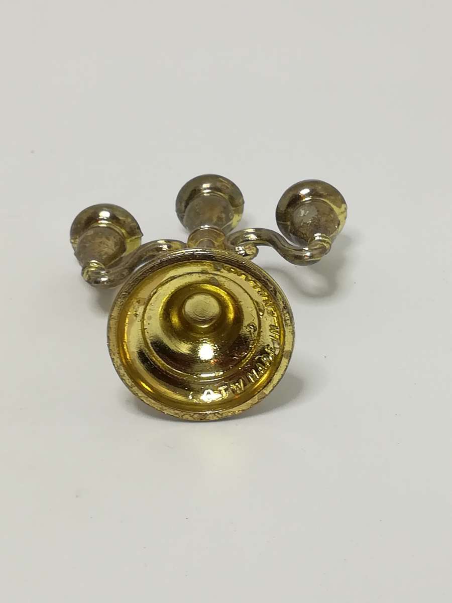 Brass Candle Holder with Engraving Detail