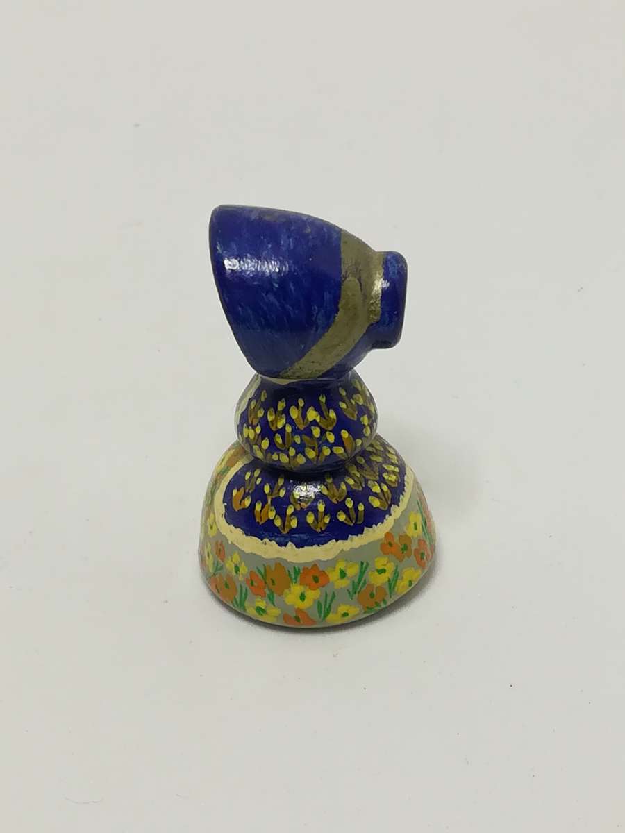 Blue Orange & Yellow American Doll with Flowers