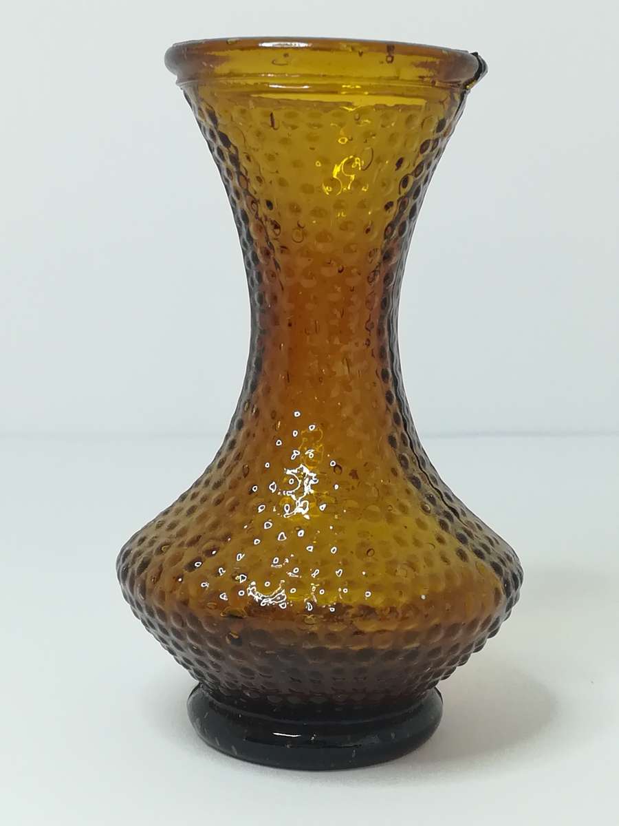 Miniature Vase Flower Brown Glass (for Printer's Tray/Dollhouse)