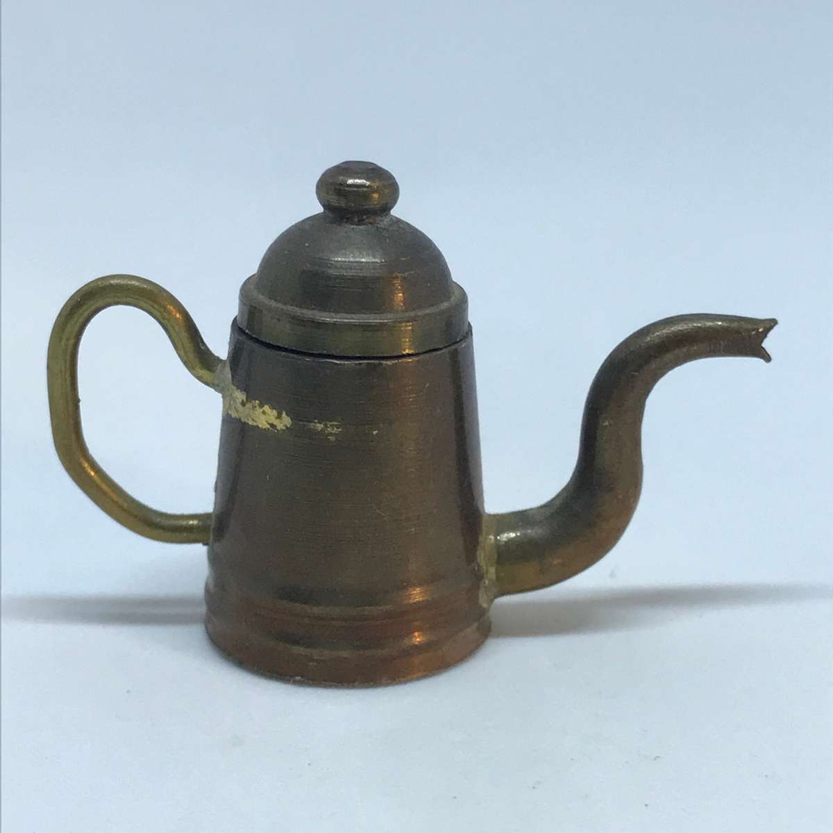 Miniature Brass Kettle with Lid (Miniature, suitable for printer's tray)