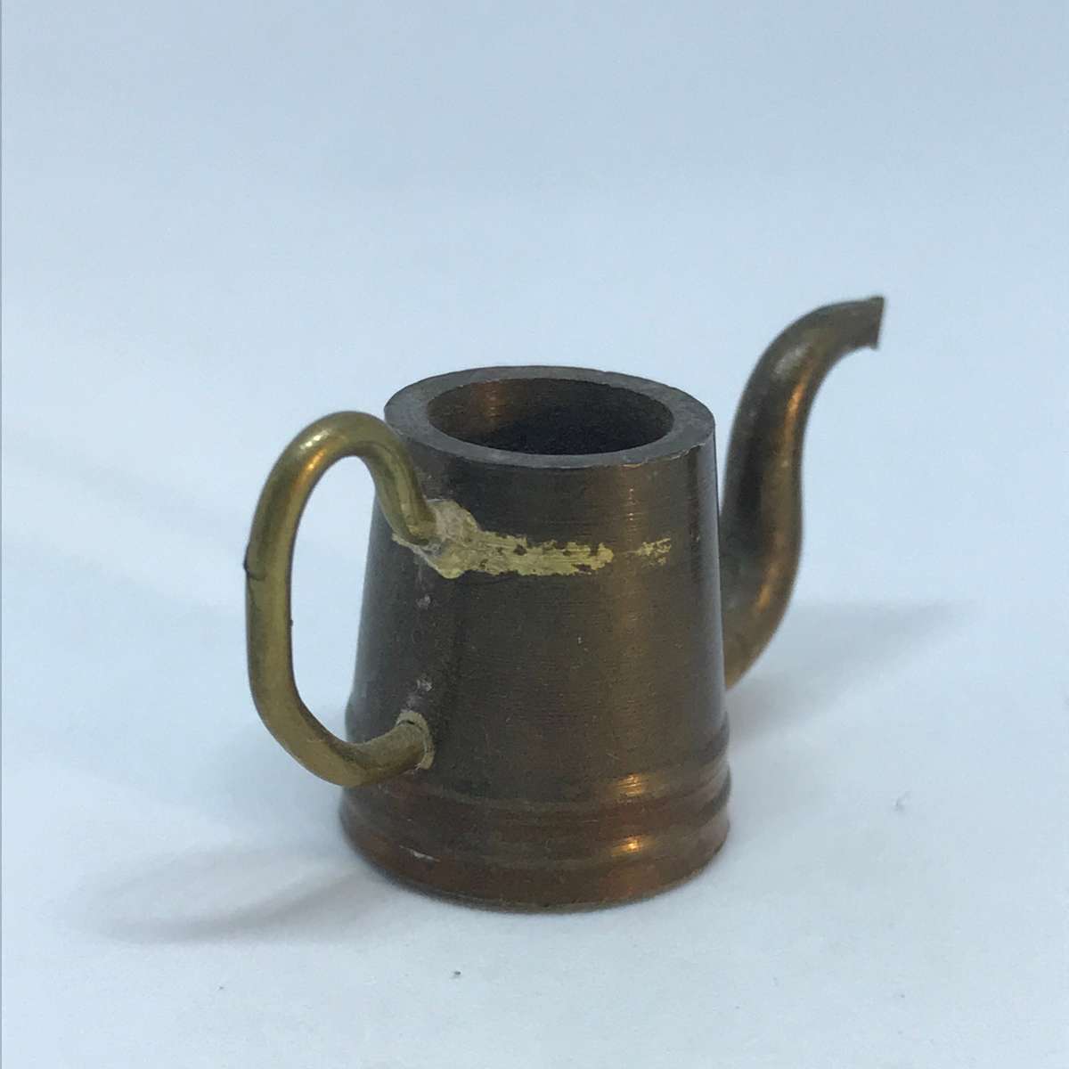 Miniature Brass Kettle with Lid (Miniature, suitable for printer's tray)