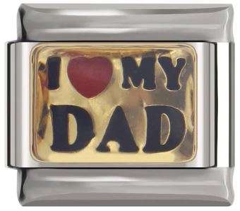 Italian Charm 'I Love My Dad' (Fits Nomination Bracelet)
