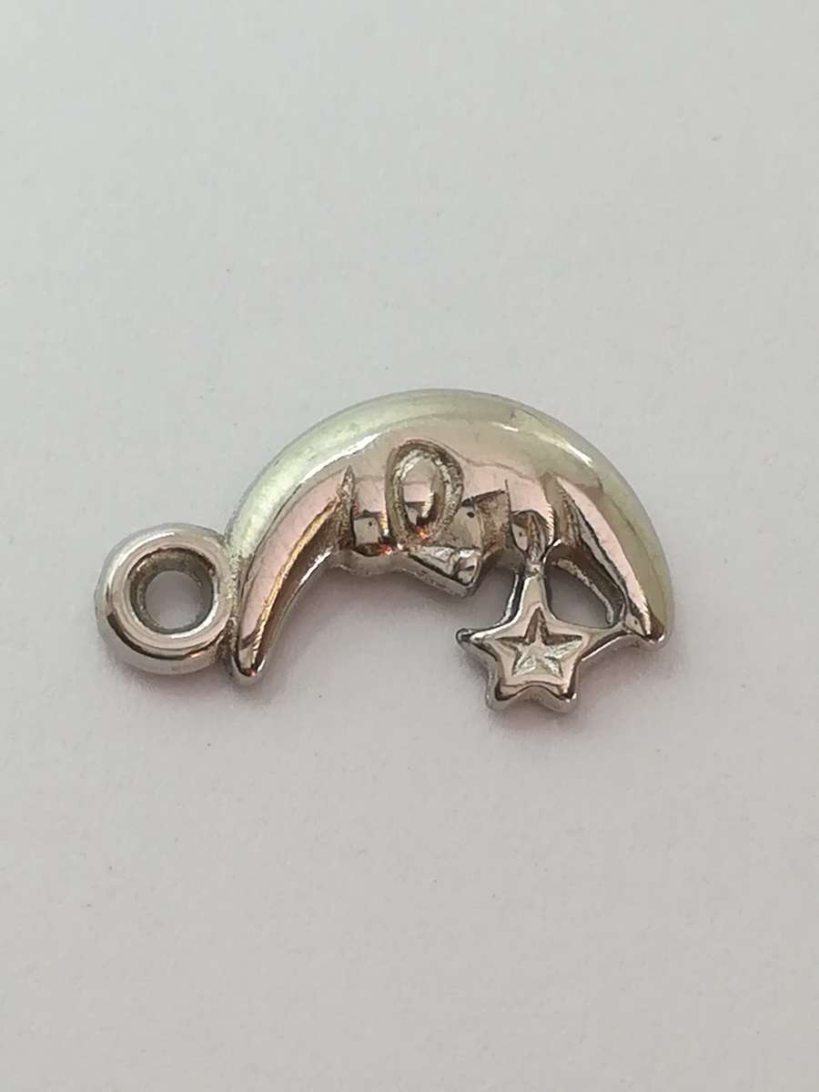 Charm Dangle: 'Silver' Moon & Stars
