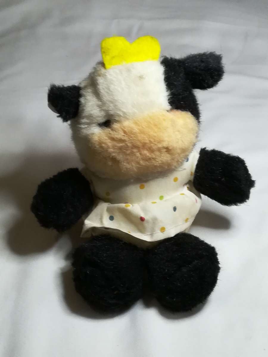 Black & White Cow with Polka Dots Dress