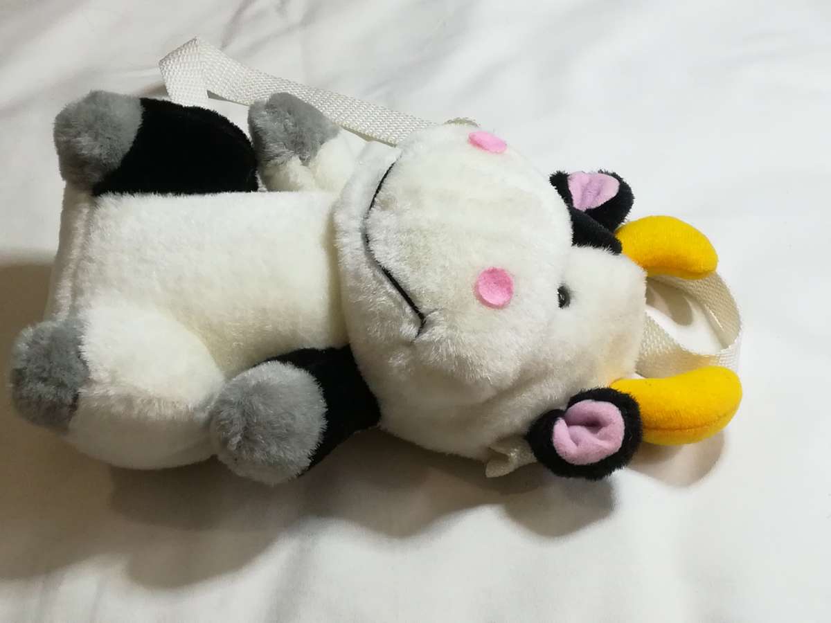 Black, White, Pink, Grey & Yellow Cow Mini Backpack
