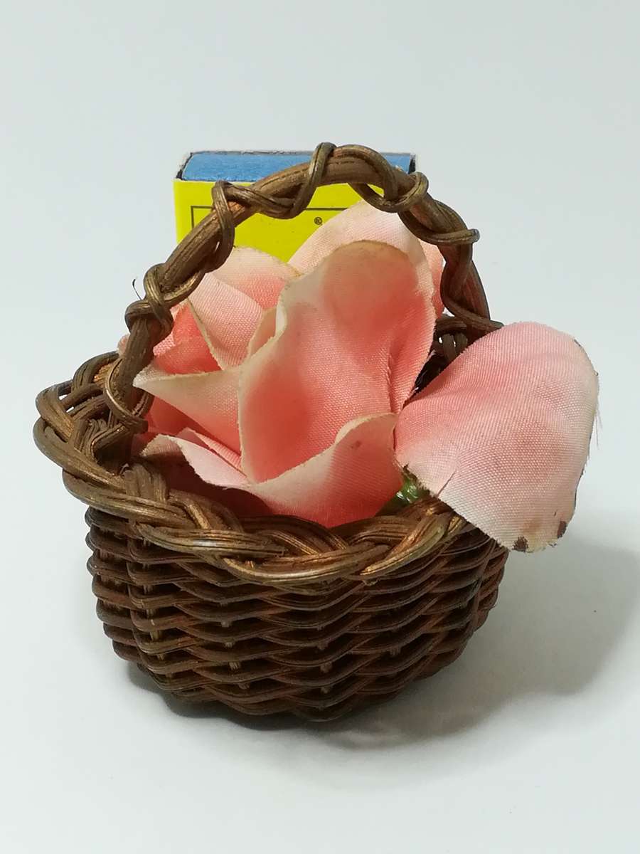 Small Wicker Basket with Flower