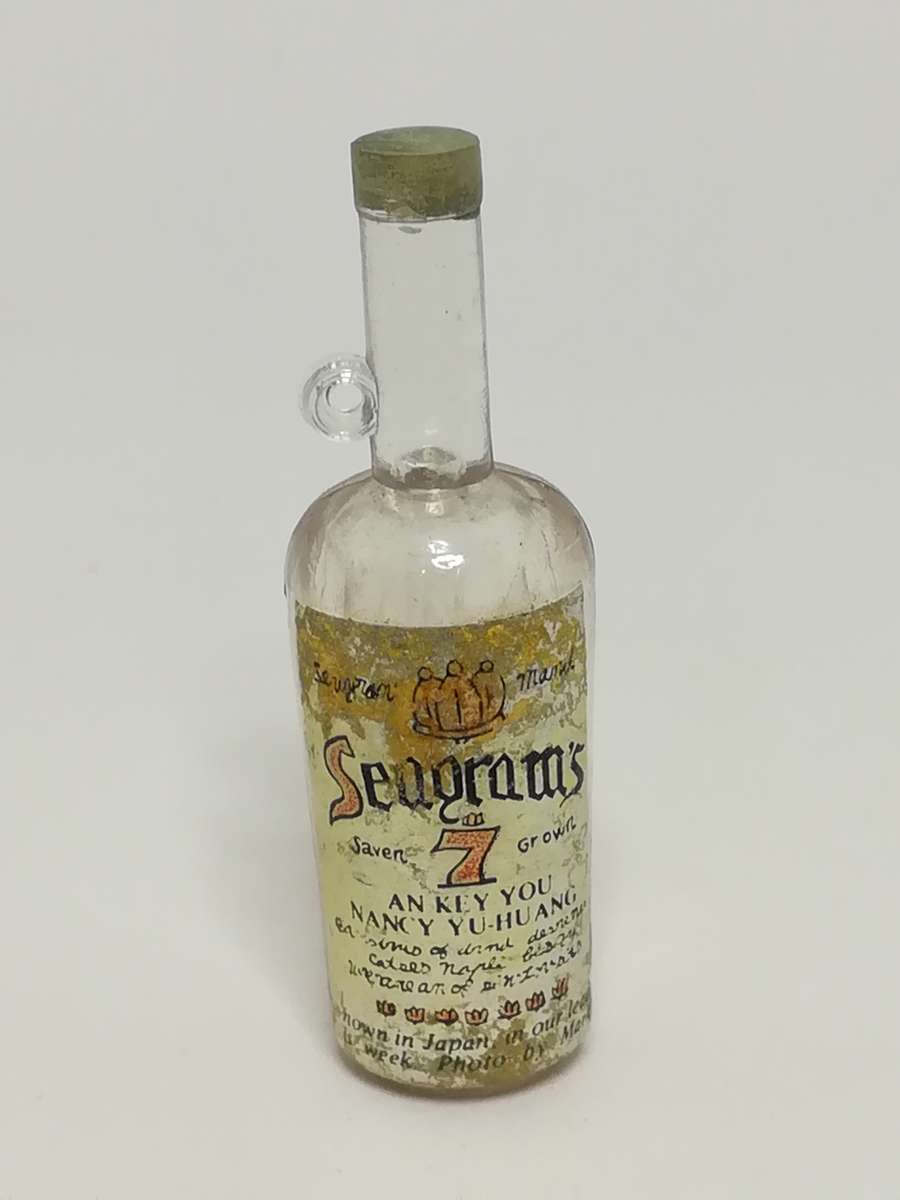 Miniature Bottle Seagrams Seven 7 Grown (for Printer's Tray/Dollhouse)