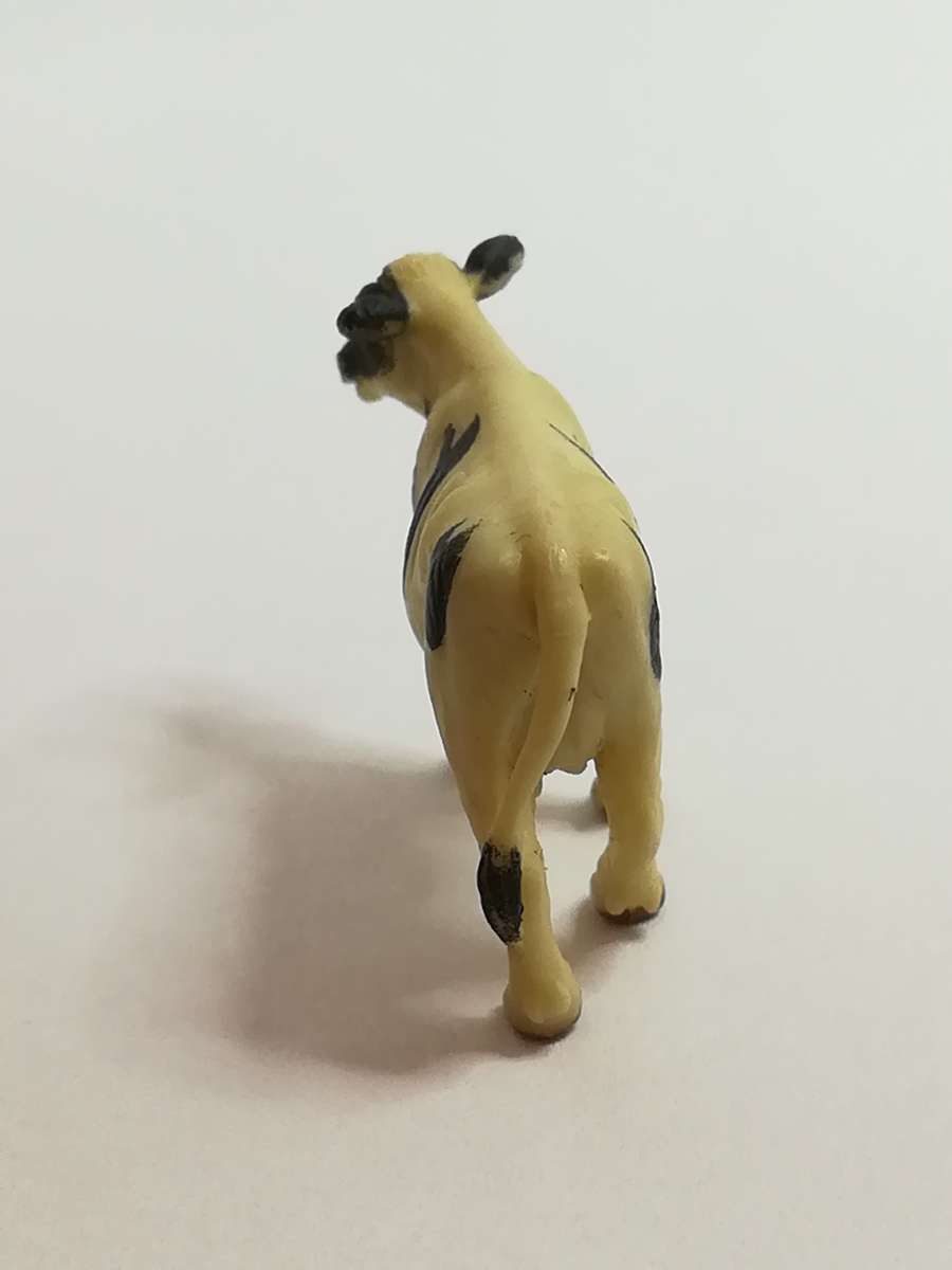Miniature Black & White Cow - like Schleich (Miniature, suitable for printer's tray)