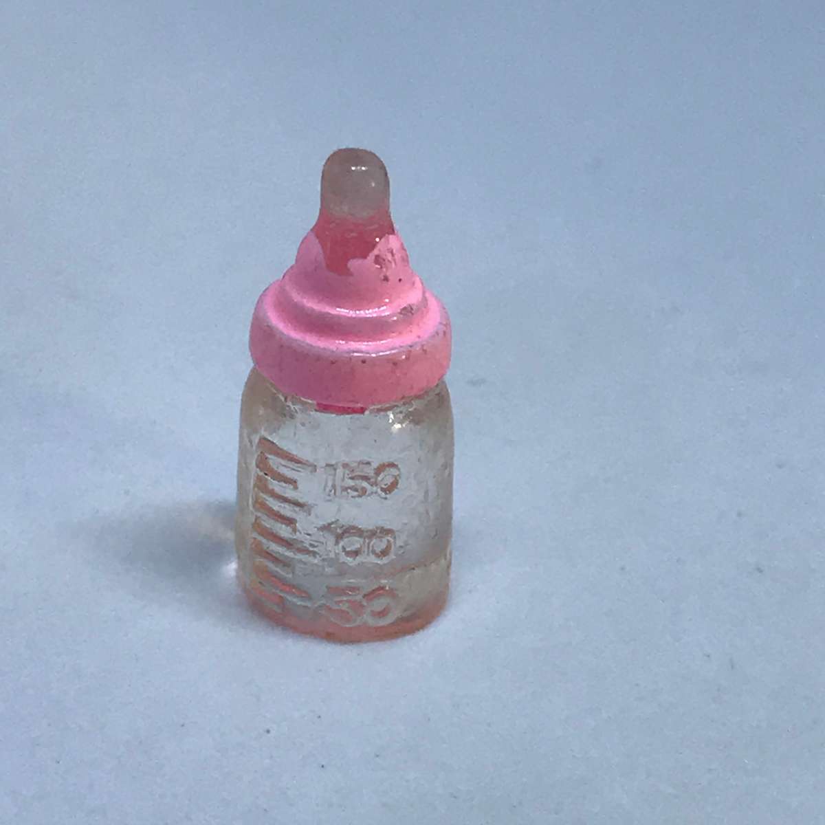 Miniature Baby Bottle (Pink) (for Printer's Tray/Dollhouse)