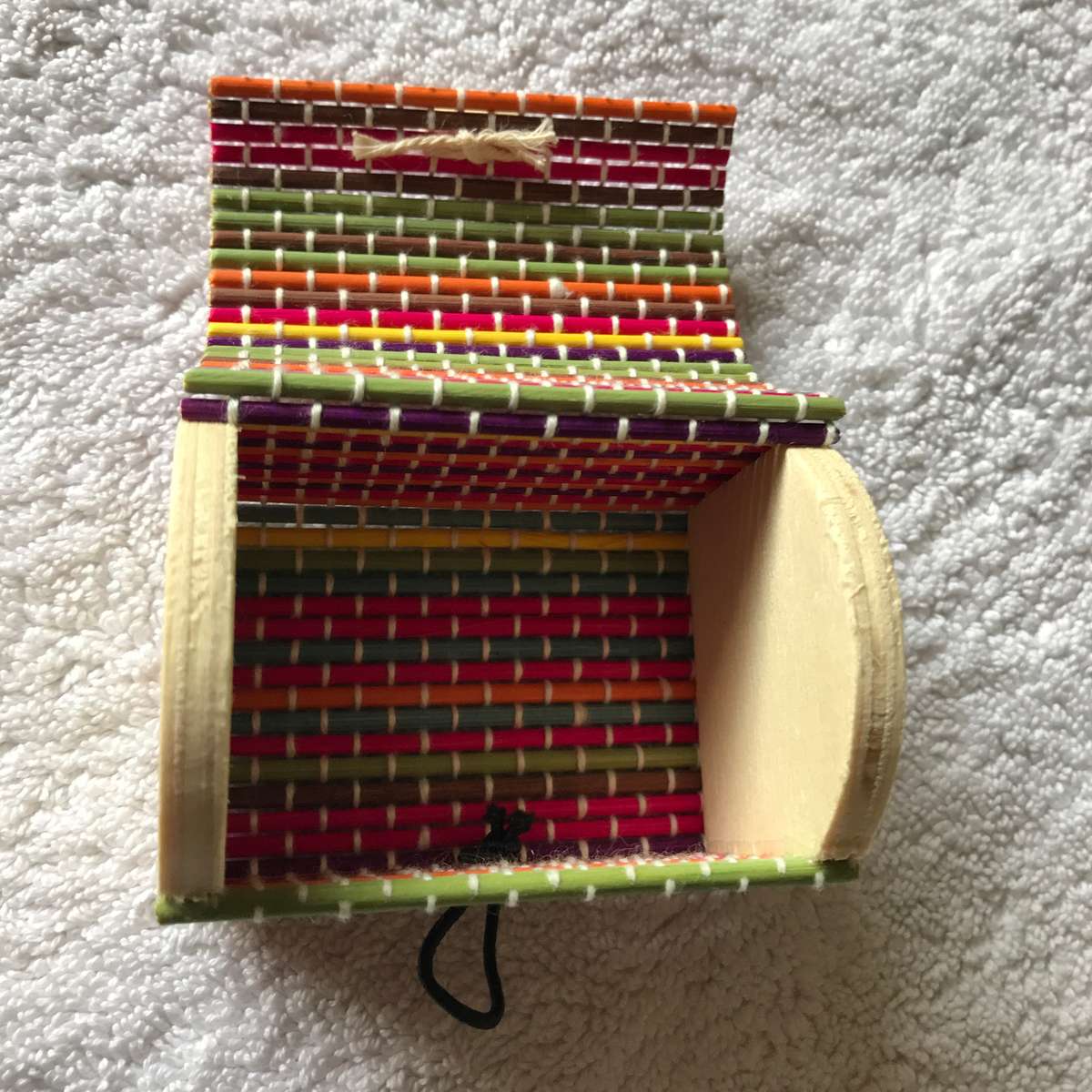 Gift Box (Multicoloured) White Stitching (70mm x 55mm x 50mm)