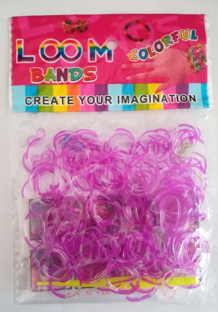 Loom Bands: Purple & Clear