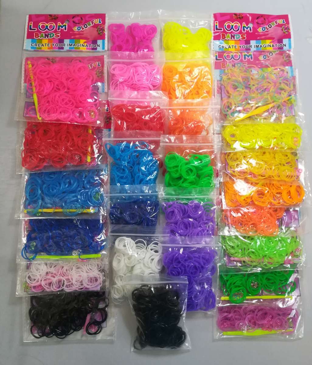 Compilation of 27 Packs of Loom Bands (Multi Pack)
