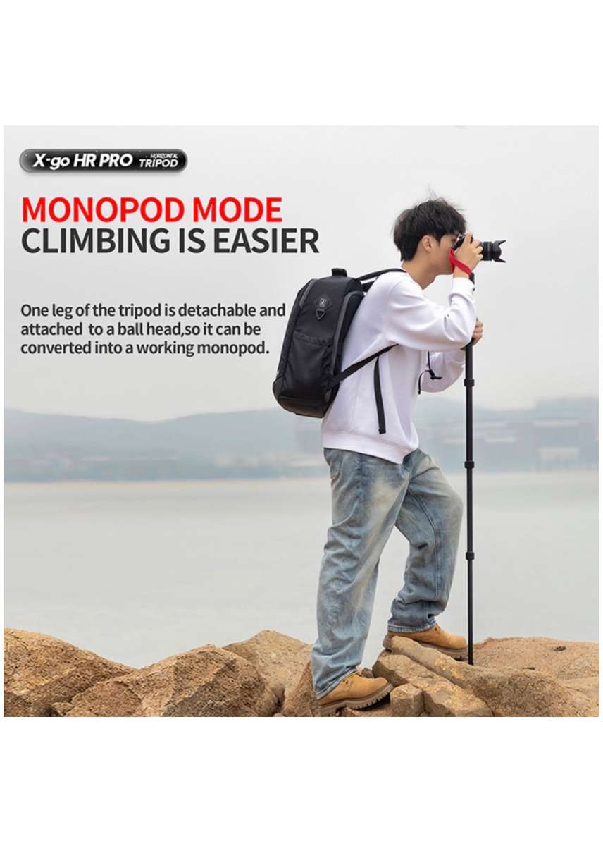 Fotopro Portable 360 Horizontal Camera Tripod/Monopod Stand - x-go HR Pro