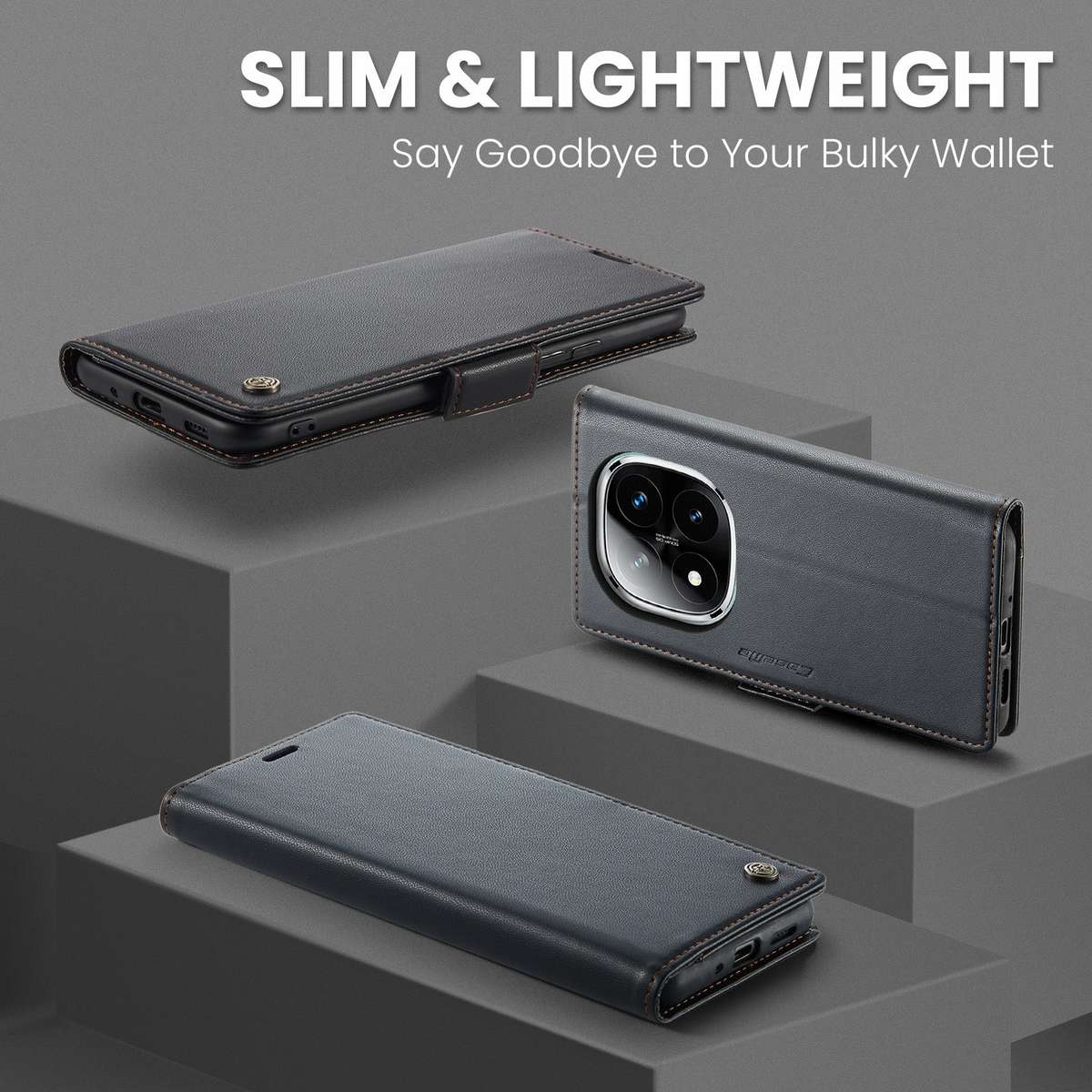 Retro Flip Case Compatible with Redmi Note 14 Pro Plus 5G Leather Cover