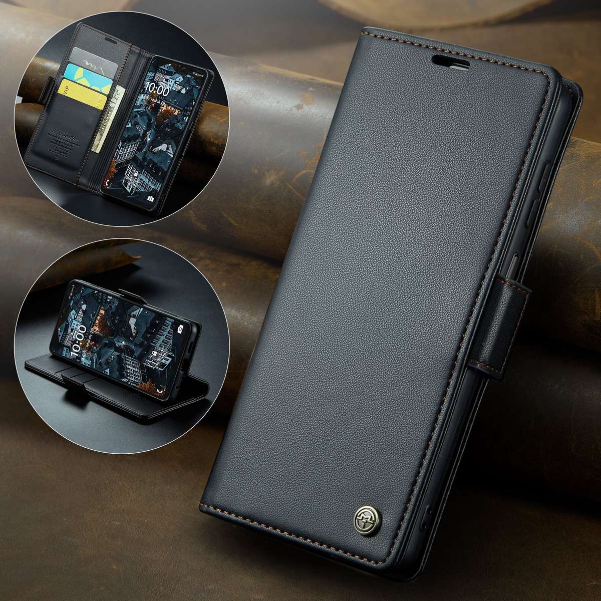 Retro Flip Leather Wallet Cover for Samsung Galaxy A06