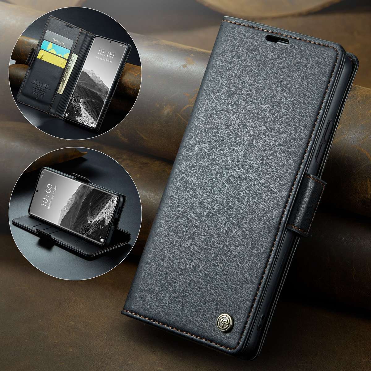 Retro Flip Case Compatible with Redmi Note 14 Pro Plus 5G Leather Cover