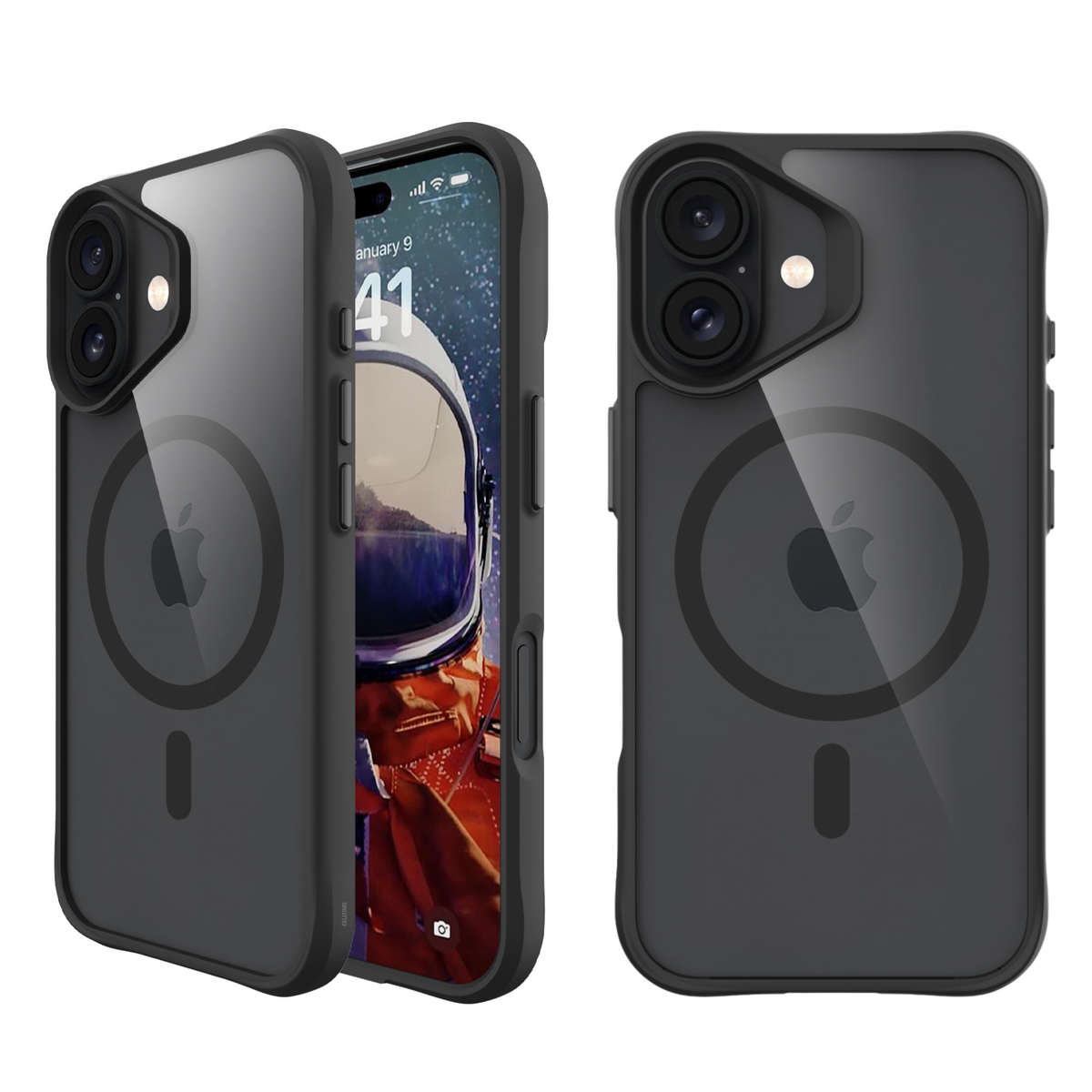 CellTime Case for iPhone 17 Combat Shockproof MagSafe Cover - Clear Black