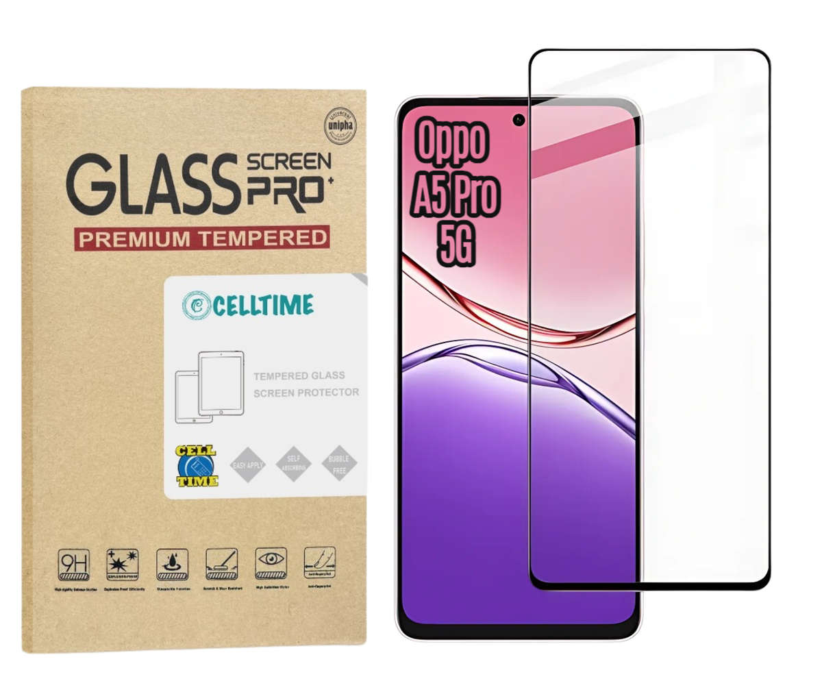 CellTime Tempered Glass Screen Protector Compatible With Oppo A5 Pro 5G