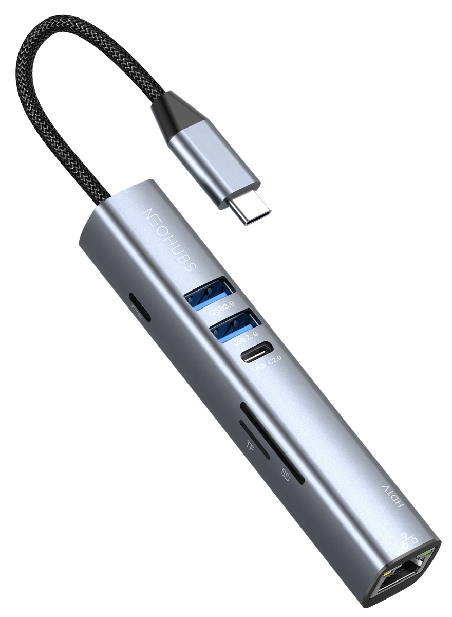 NEOHUBS HUB ULTRA 8-in-1 Type-C Hub with HDMI, RJ45, 100W PD, USB 3 & USB-C