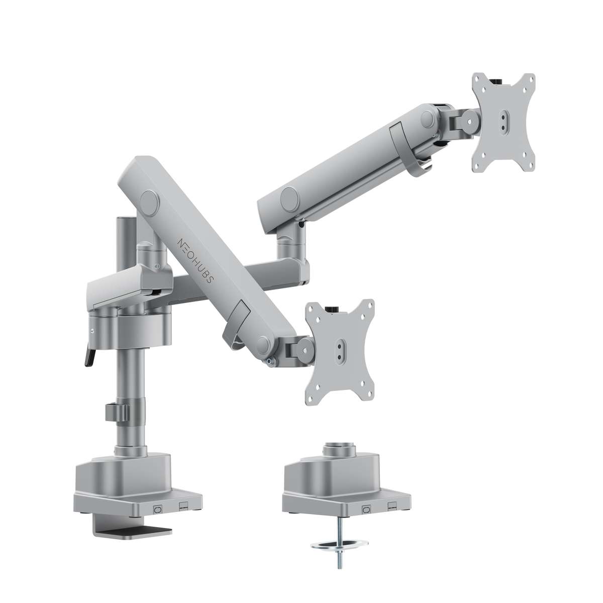 NEOHUBS Pro+ Dual Monitor Arm Mount Premium Adjustable VESA Desktop Stand