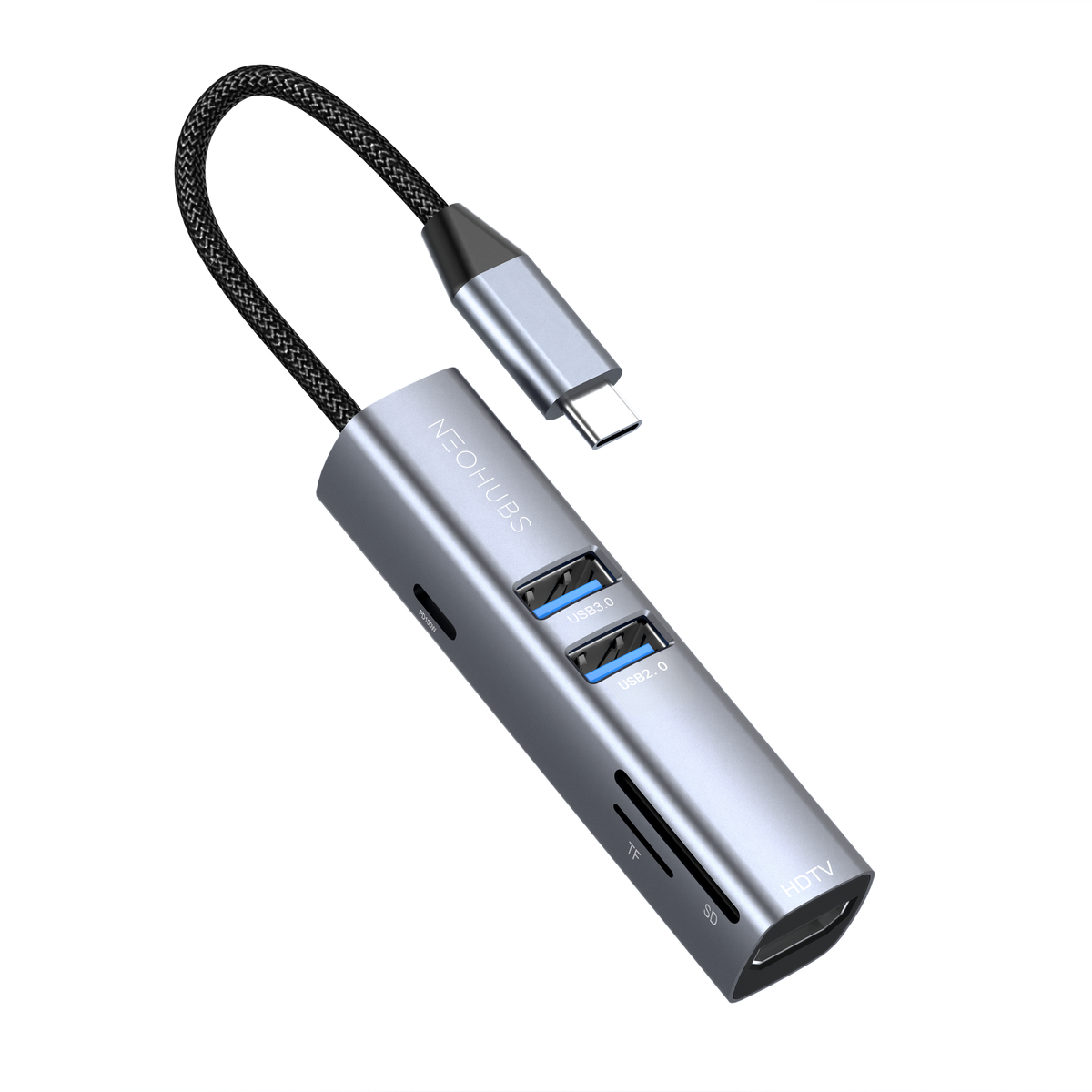 NEOHUBS HUB ELITE 6-in-1 Type-C Hub with HDMI, USB-C 100W, SD/TF, USB 3 & 2