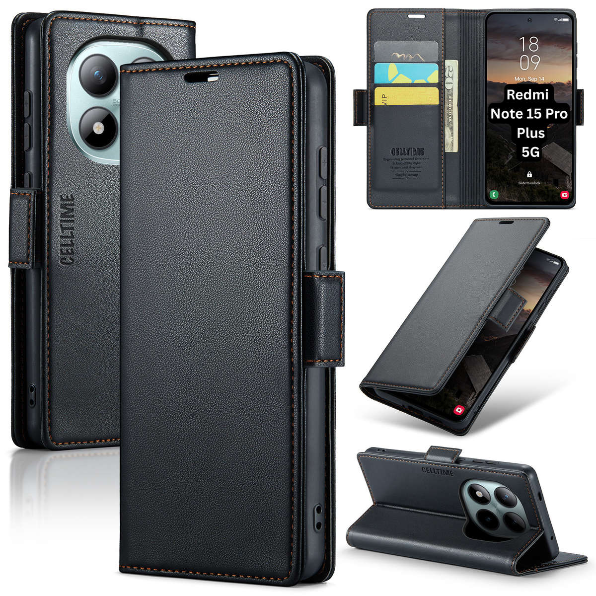 Retro Flip Case for Redmi Note 15 Pro Plus 5G Wallet Cover