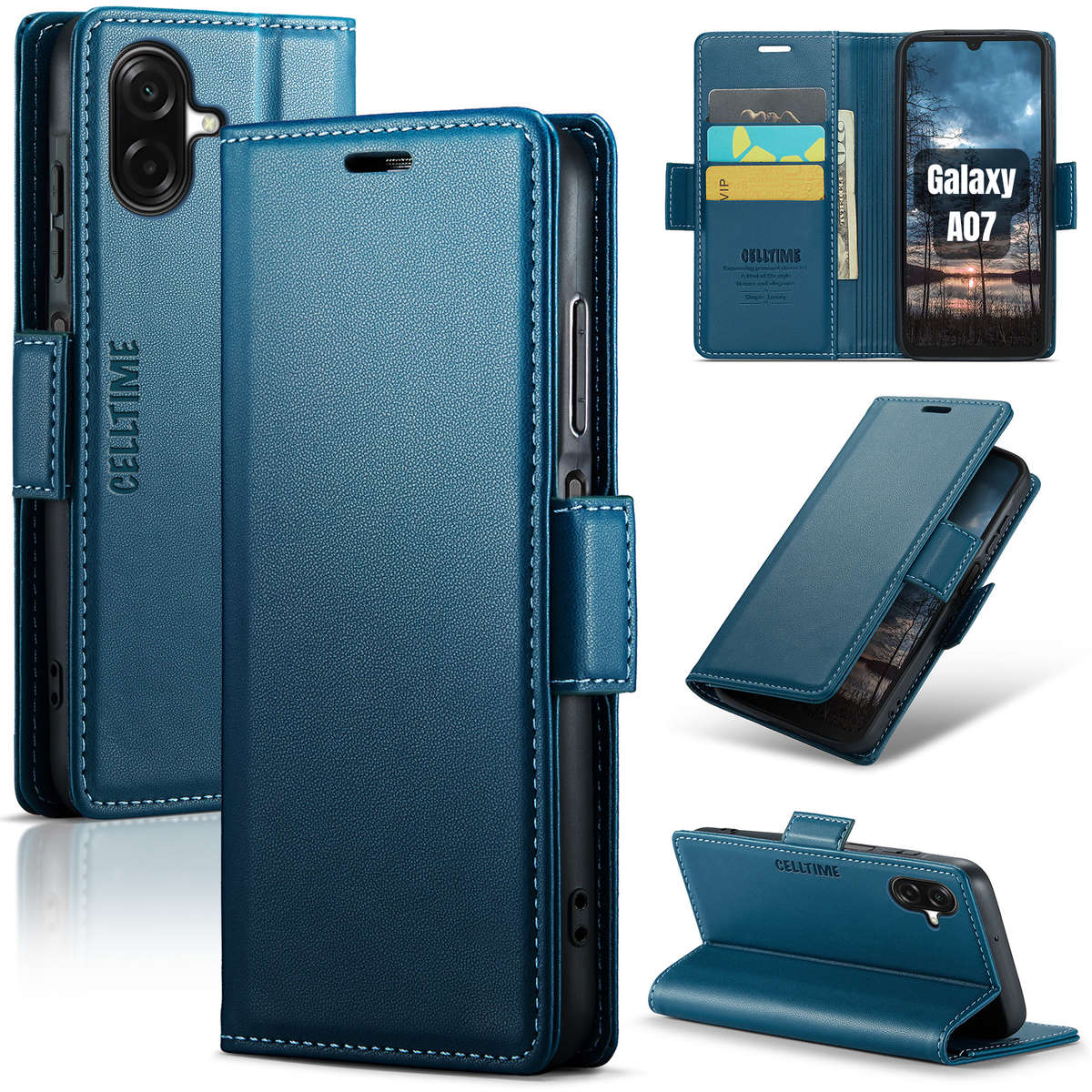 Retro Flip Case for Galaxy A07 Leather Wallet Cover