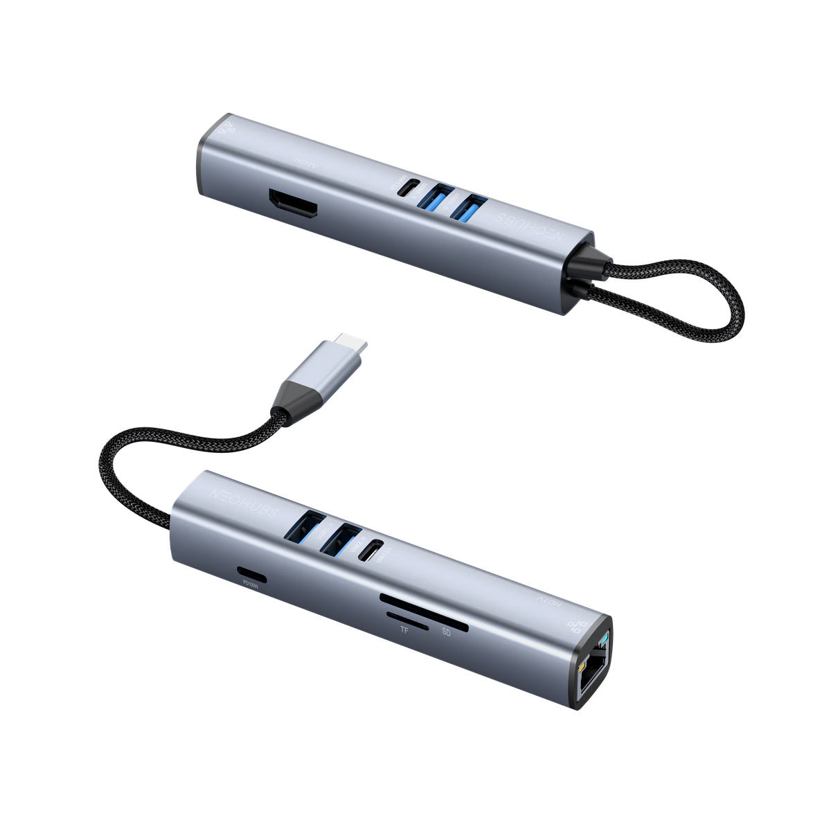 NEOHUBS HUB ULTRA 8-in-1 Type-C Hub with HDMI, RJ45, 100W PD, USB 3 & USB-C