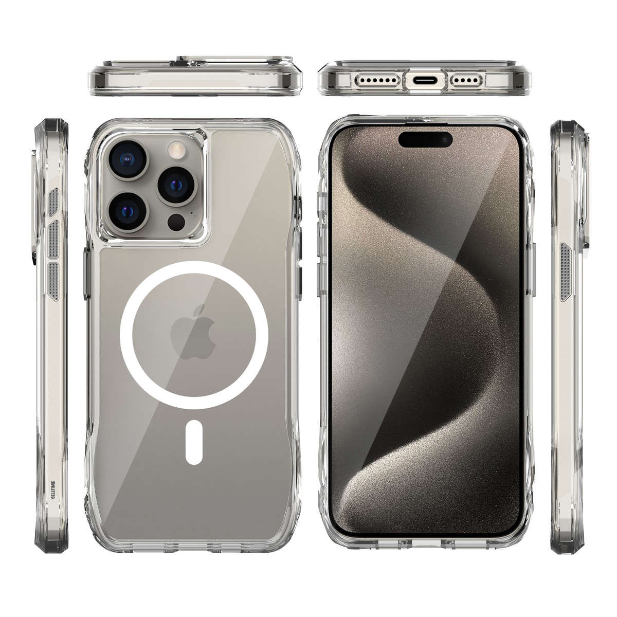 Octagon MagSafe Cover for iPhone 15 Pro / 15 Pro Max Shockproof Case