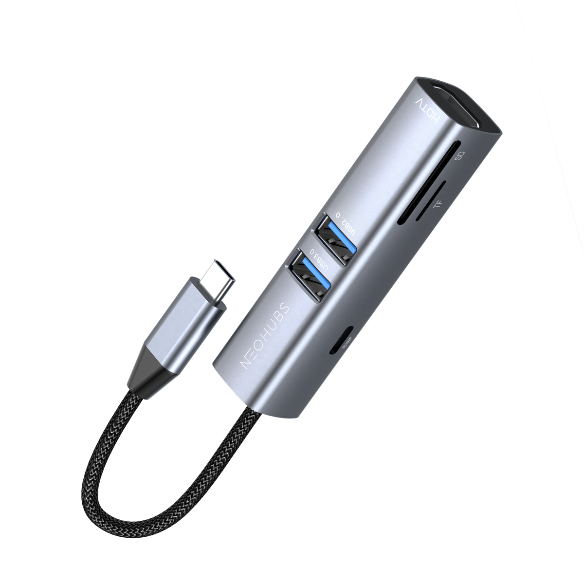 NEOHUBS HUB ELITE 6-in-1 Type-C Hub with HDMI, USB-C 100W, SD/TF, USB 3 & 2