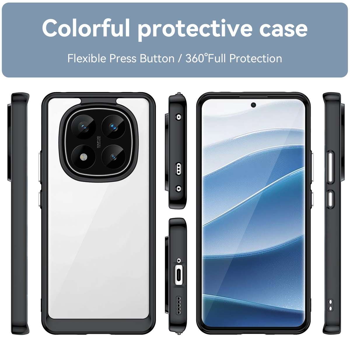 CellTime Candy Clear Case for Redmi Note 14 Pro Plus 5G Shockproof Cover