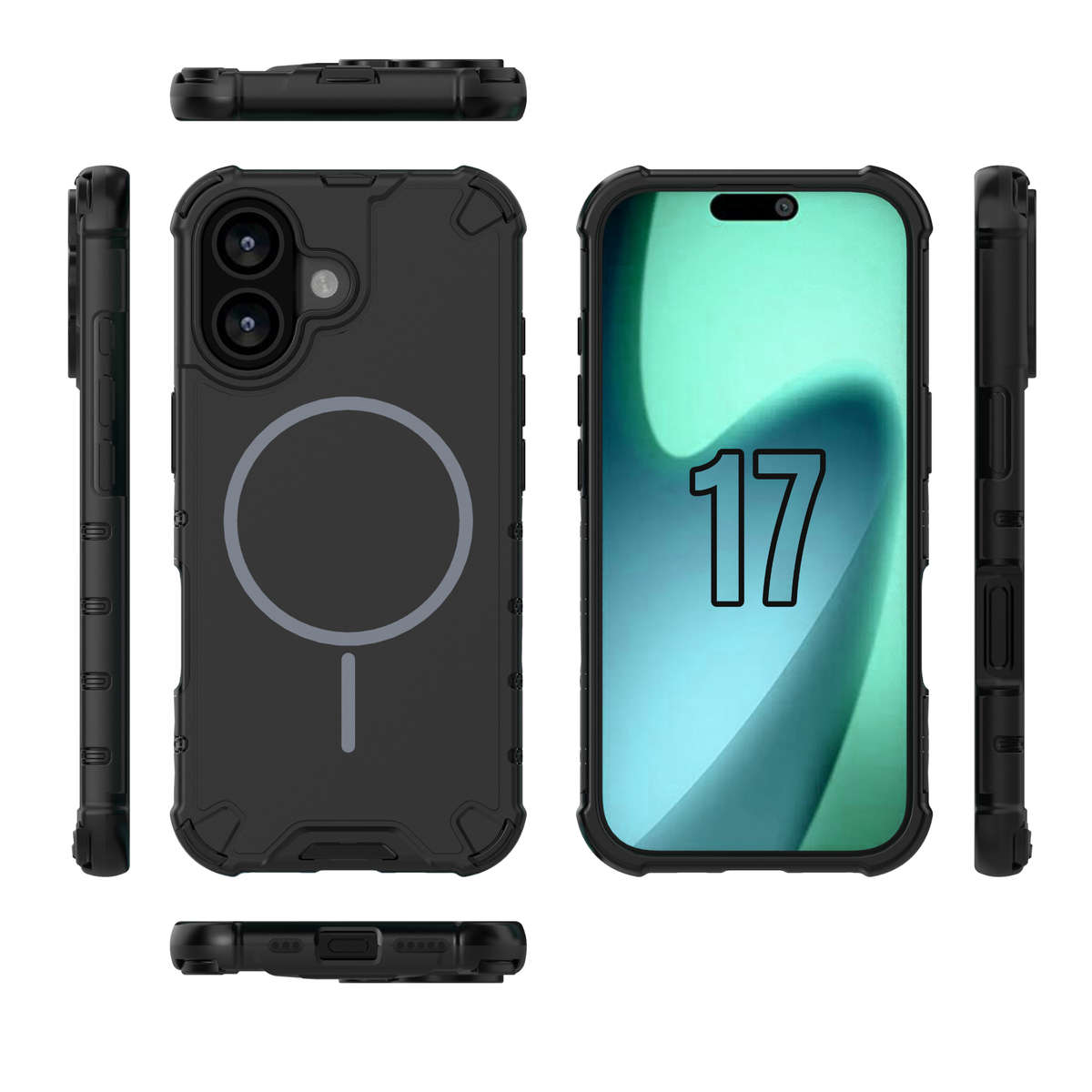 CellTime Case Compatible with iPhone 17 Grating Shockproof MagSafe Cover