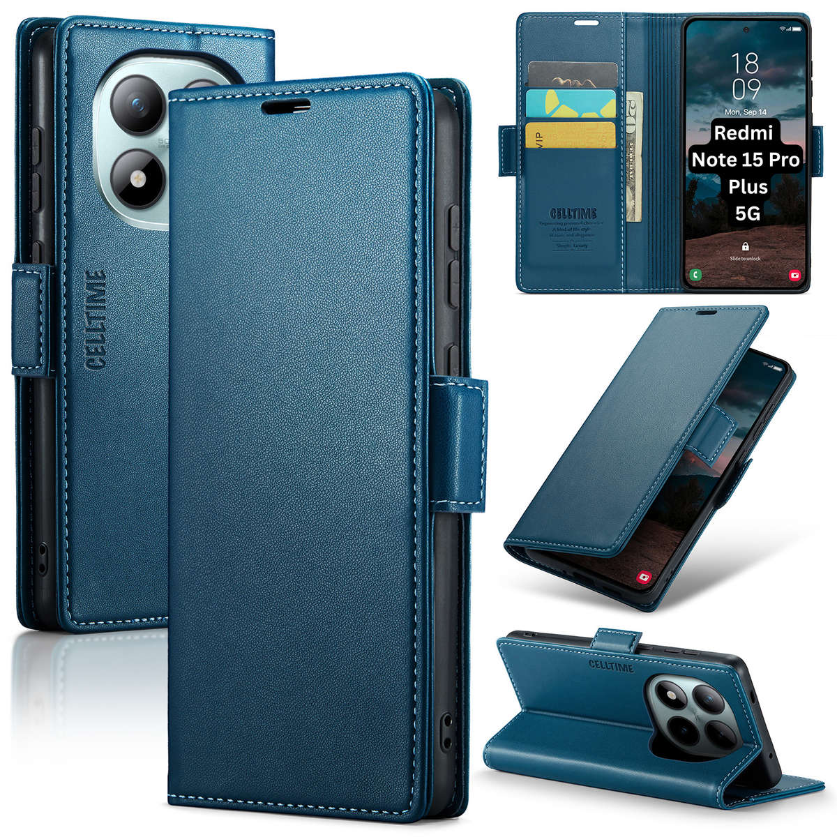 Retro Flip Case for Redmi Note 15 Pro Plus 5G Wallet Cover