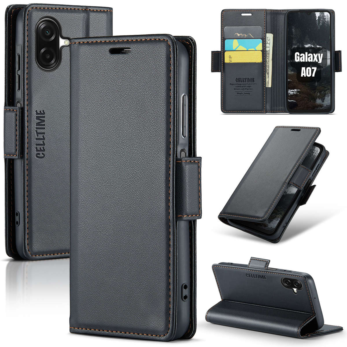 Retro Flip Case for Galaxy A07 Leather Wallet Cover