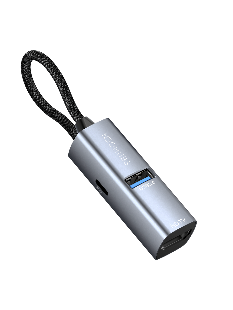 NEOHUBS HUB AIR 3-in-1 Type-C Hub with 4K HDMI, USB 3.0 & USB-C PD 100W