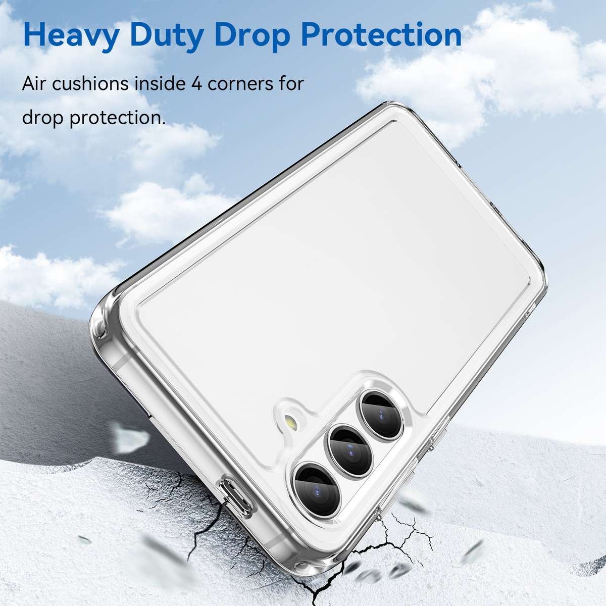 Clear Cover for Samsung Galaxy S24 Plus - Shockproof Candy Series Cover