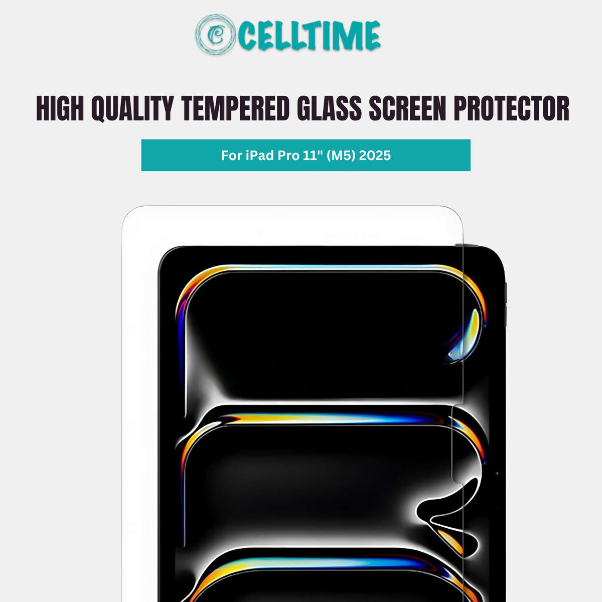 CellTime Tempered Glass Screen Guard for iPad Pro 11" (M5) 2025