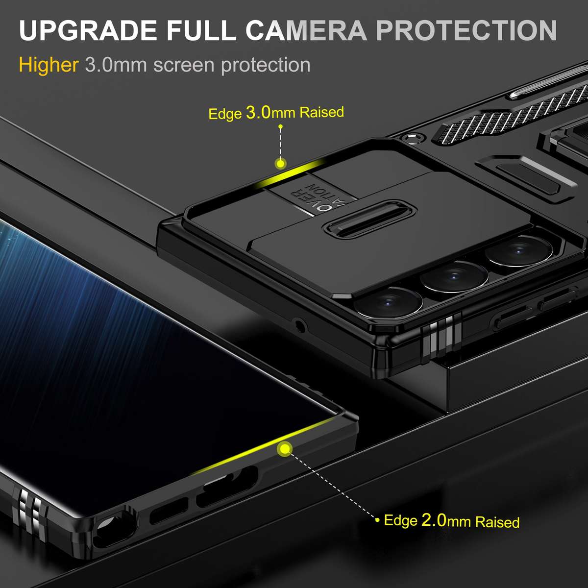 Kejiang Camshield Cover for Samsung Galaxy S24/S24 Plus/S24 Ultra Case