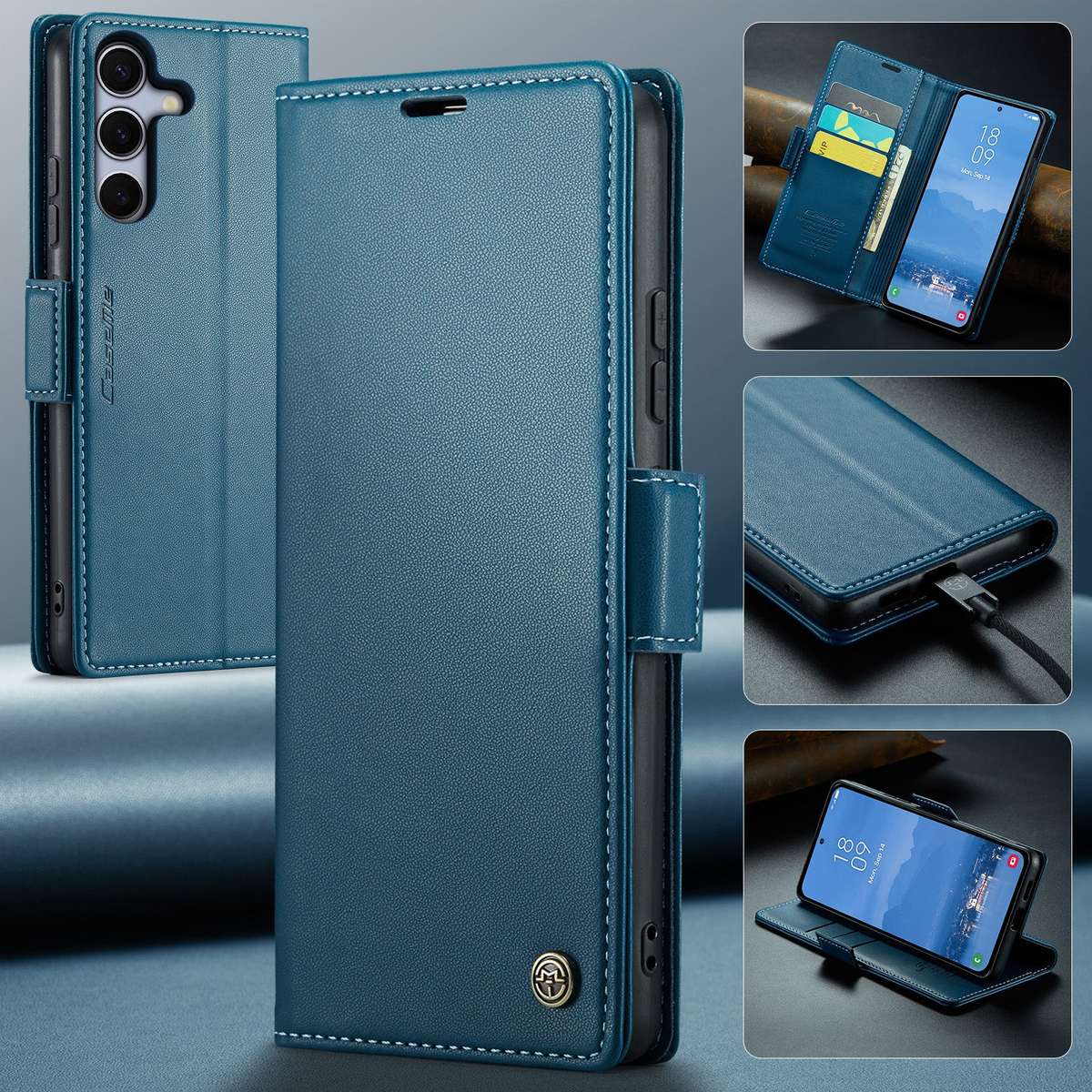 Retro Flip Leather Wallet Cover for Samsung Galaxy S25/S25 Plus/S25 Ultra