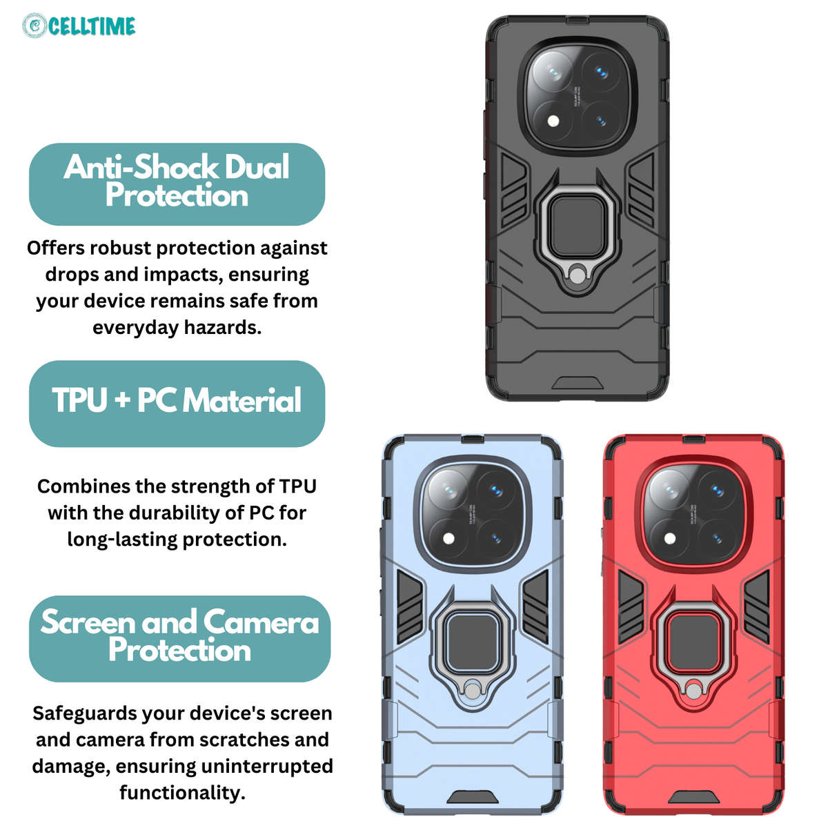 CellTime Black Panther Case for Redmi Note 14 Pro 5G Shockproof Cover