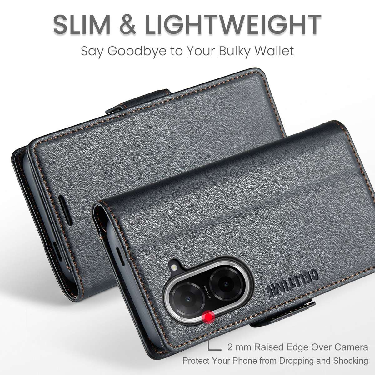 Retro Flip Leather Wallet Cover for Redmi A5