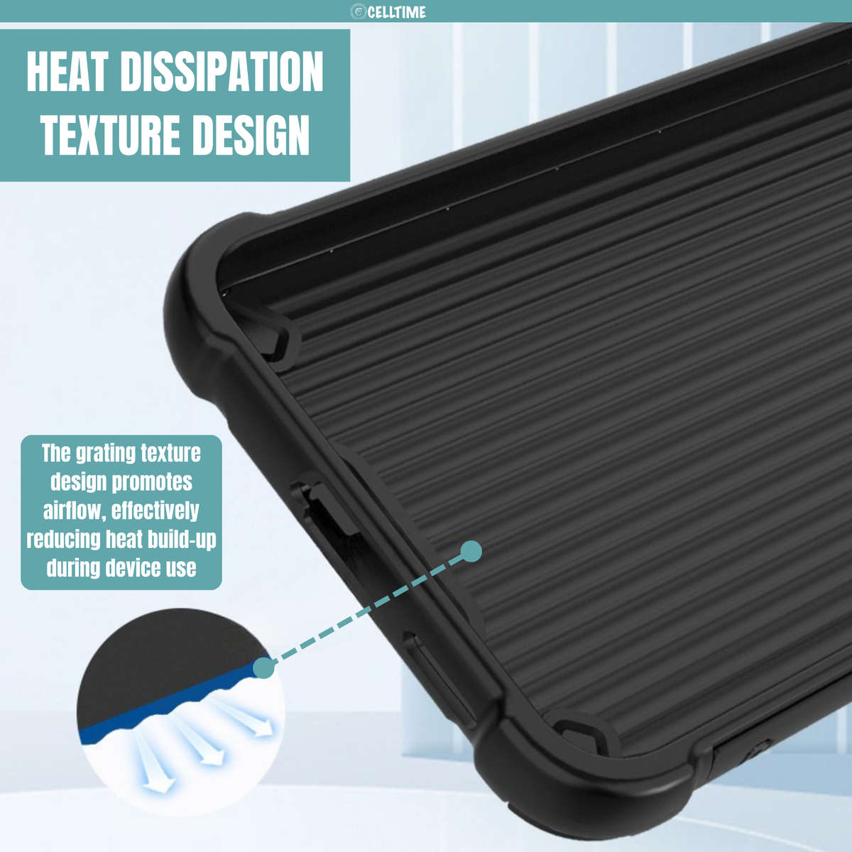 CellTime Case Compatible with iPhone 17 Grating Shockproof MagSafe Cover