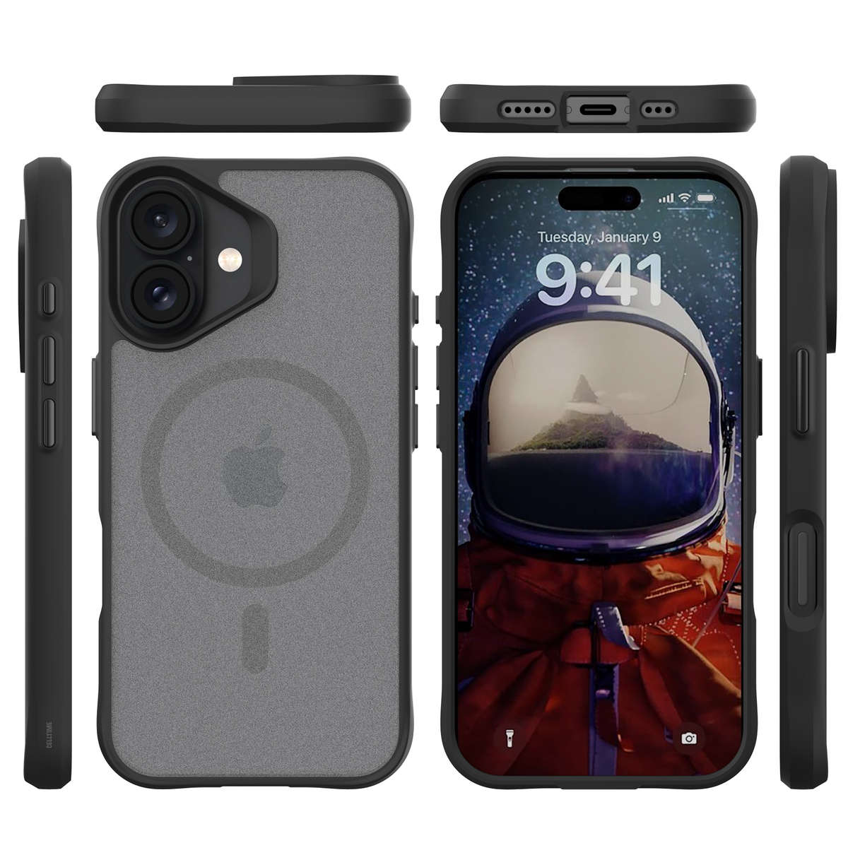 CellTime Frost MagSafe Cover Compatible with iPhone 16 / 16 Plus - Frosted Black