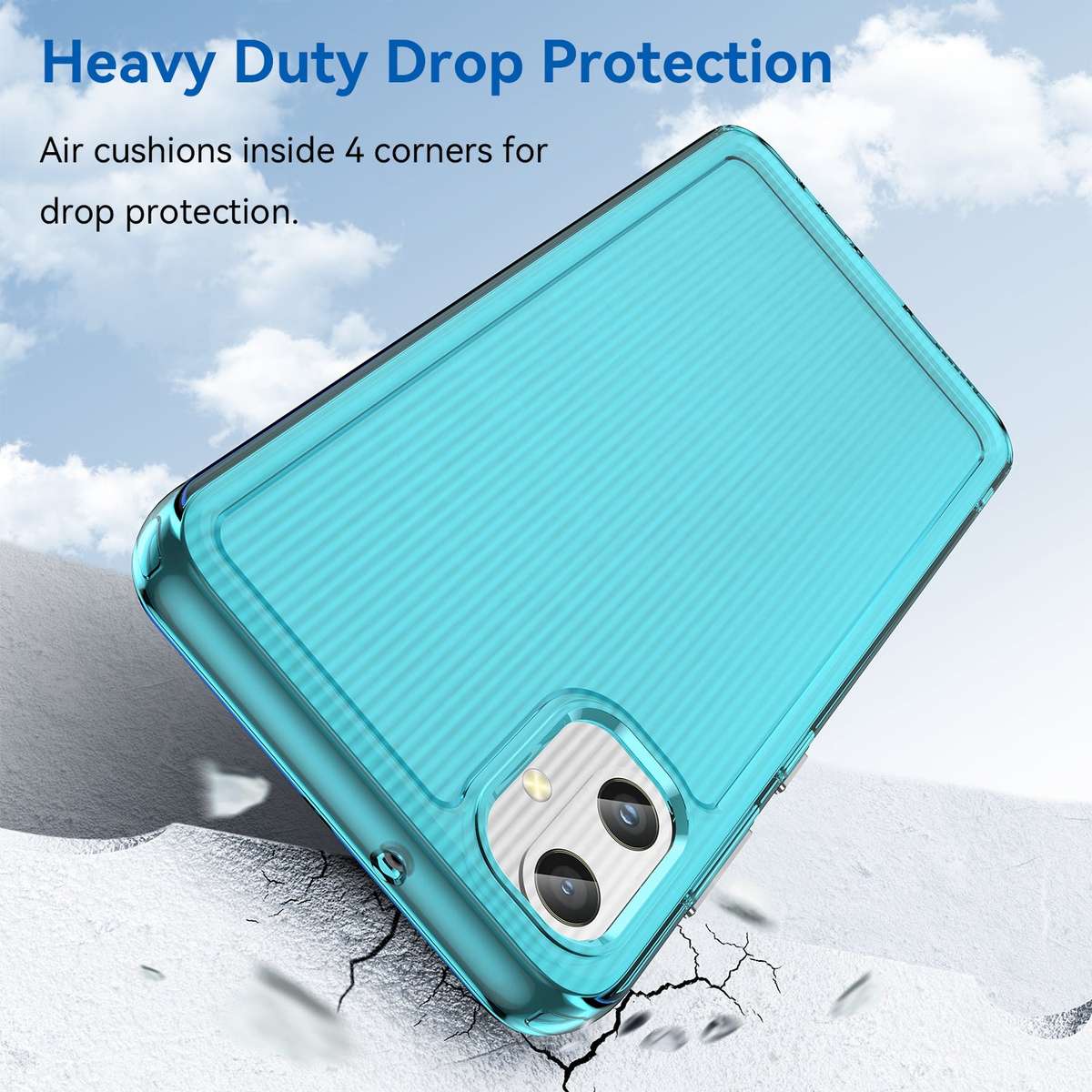 Clear Cover for Samsung Galaxy A05 - Shockproof Candy Series Cover
