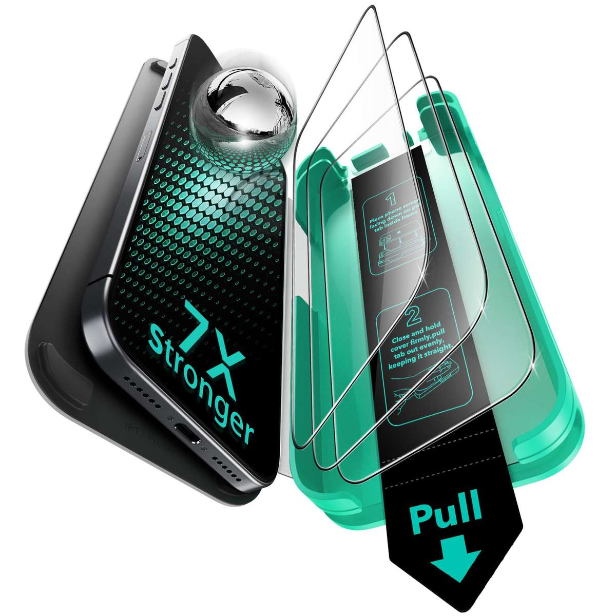 ESR Armorite Glass Screen Protector Compatible With iPhone 17 Pro - 3 Pack